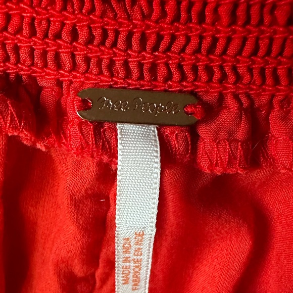 Free People Red Floral Mini Dress Size M (PTP 18.5”) - Picture 7 of 14